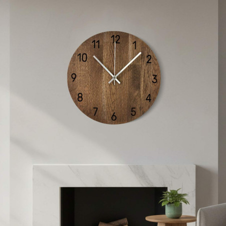 Ręcznie robiony zegar ścienny z litego dębu - MAHKO