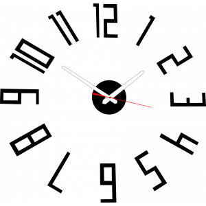 Nowoczesny zegar ścienny z tworzywa sztucznego. Produkcja własna, X-momo 2
