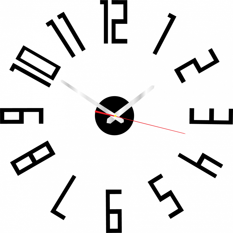 Nowoczesny zegar ścienny z tworzywa sztucznego. Produkcja własna, X-momo