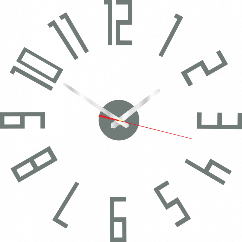Nowoczesny zegar ścienny z tworzywa sztucznego. Produkcja własna, X-momo