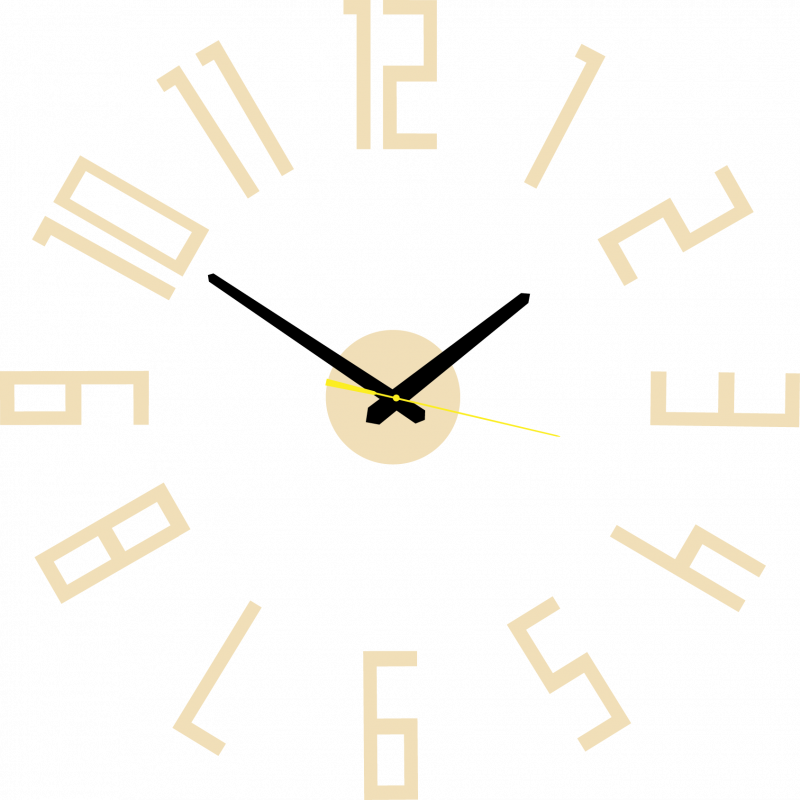 Nowoczesny zegar ścienny z tworzywa sztucznego. Produkcja własna, X-momo