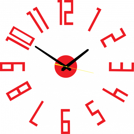 Nowoczesny zegar ścienny z tworzywa sztucznego. Produkcja własna, X-momo Nowoczesny zegar ścienny z tworzywa sztucznego. Produkcja własna, X-momo