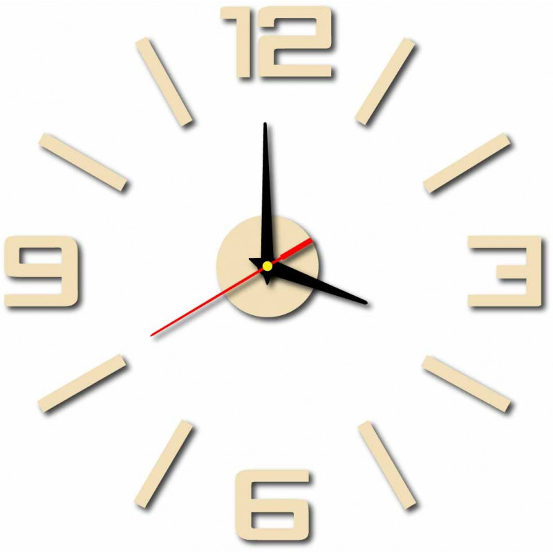 Nowoczesny zegar ścienny z tworzywa sztucznego. Produkcja własna, X-momo