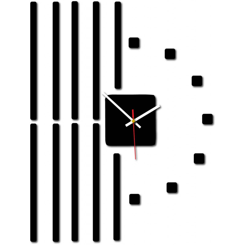 Nowoczesny zegar ścienny z tworzywa sztucznego. Produkcja własna, X-momo