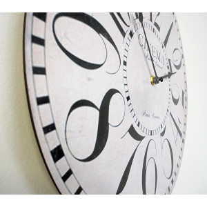 Zegar wykonany z drewnianej płyty MDF Fi 34 cm