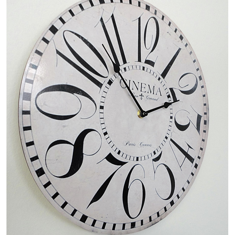 Zegar wykonany z drewnianej płyty MDF Fi 34 cm