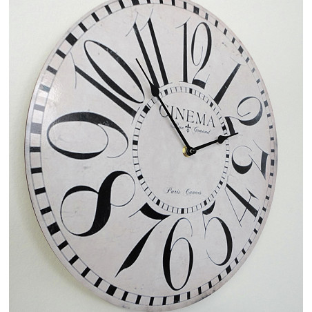Zegar wykonany z drewnianej płyty MDF Fi 34 cm