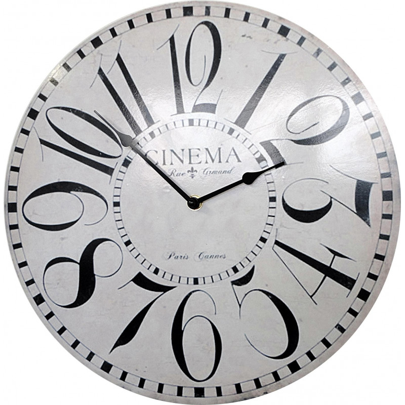 Zegar wykonany z drewnianej płyty MDF Fi 34 cm