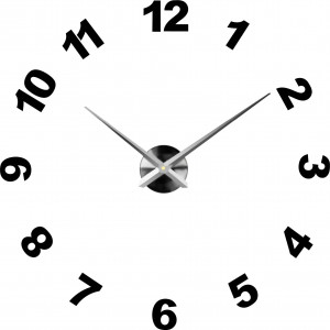 Zegar ścienny samoprzylepny, zegar luksusowy na stencie, zegar plastikowy 2