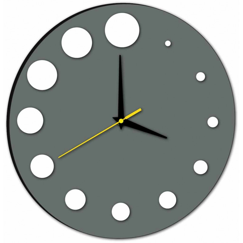 Nowoczesny zegar ścienny wykonany z tworzywa sztucznego. Produkcja własna, X-momo