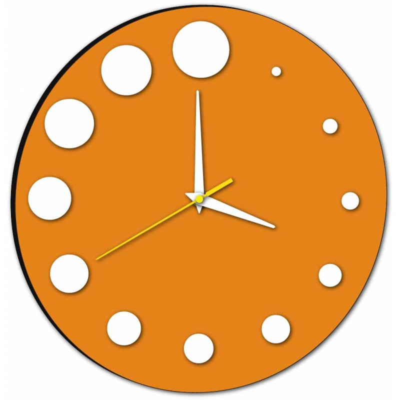 Nowoczesny zegar ścienny wykonany z tworzywa sztucznego. Produkcja własna, X-momo