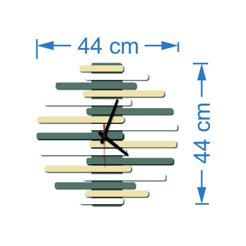 Wymiary zegarów ściennych wykonanych z tworzywa sztucznego. Modny zegar jak na zdjęciu.