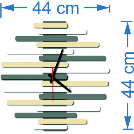 Wymiary zegarów ściennych wykonanych z tworzywa sztucznego. Modny zegar jak na zdjęciu.