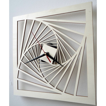 Nowoczesny zegar ścienny, zegar ścienny z drewna, sklejka