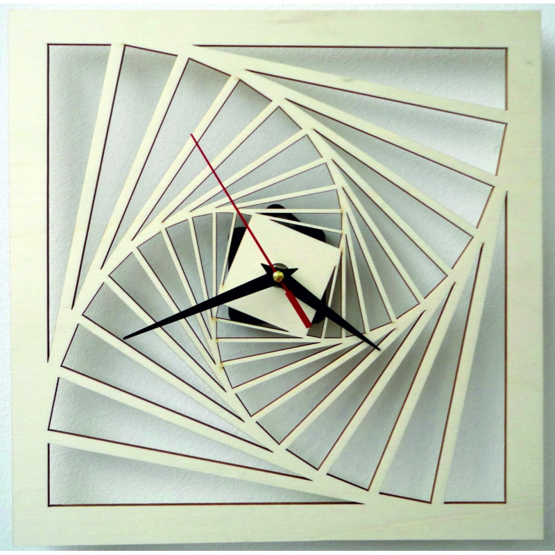 Nowoczesny zegar ścienny, zegar ścienny z drewna, sklejka