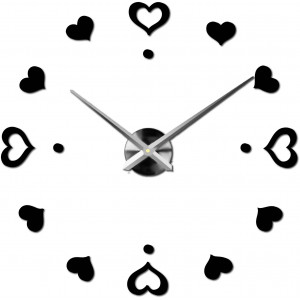 Zegar ścienny samoprzylepny, zegar luksusowy na stencie, zegar plastikowy 2