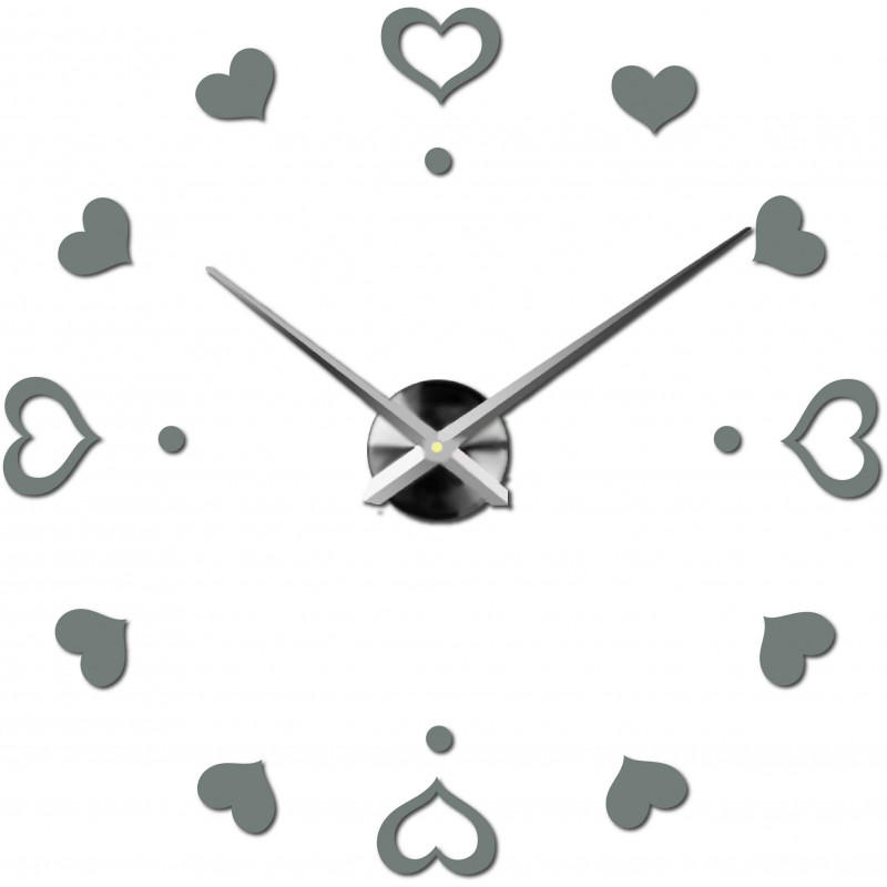 Zegar ścienny samoprzylepny, zegar luksusowy na stencie, zegar plastikowy