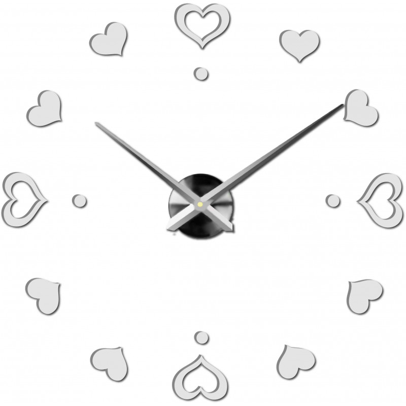 Zegar ścienny samoprzylepny, zegar luksusowy na stencie, zegar plastikowy