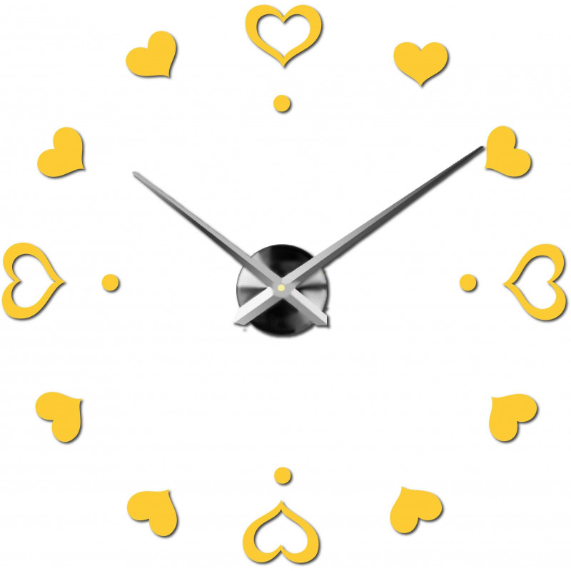 Zegar ścienny samoprzylepny, zegar luksusowy na stencie, zegar plastikowy