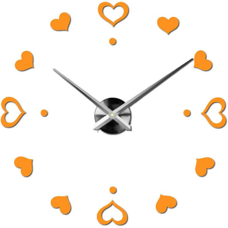 Zegar ścienny samoprzylepny, zegar luksusowy na stencie, zegar plastikowy