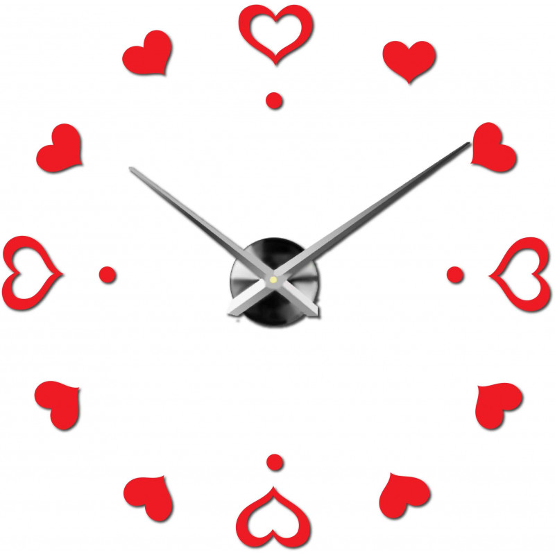 Zegar ścienny samoprzylepny, zegar luksusowy na stencie, zegar plastikowy