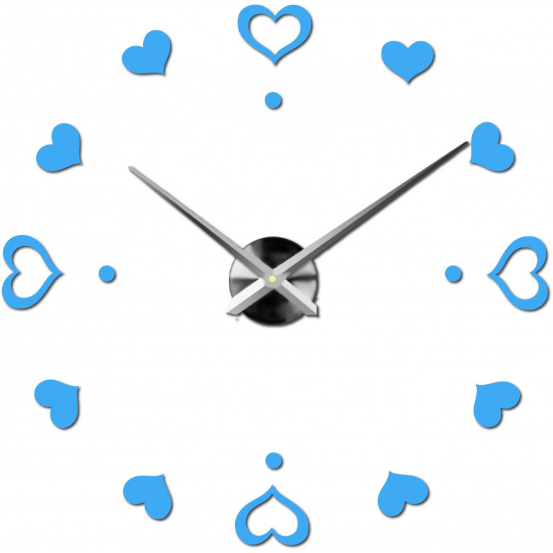 Zegar ścienny samoprzylepny, zegar luksusowy na stencie, zegar plastikowy