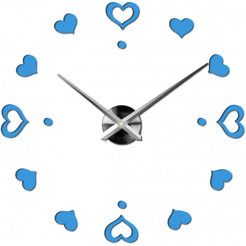 Zegar ścienny samoprzylepny, zegar luksusowy na stencie, zegar plastikowy