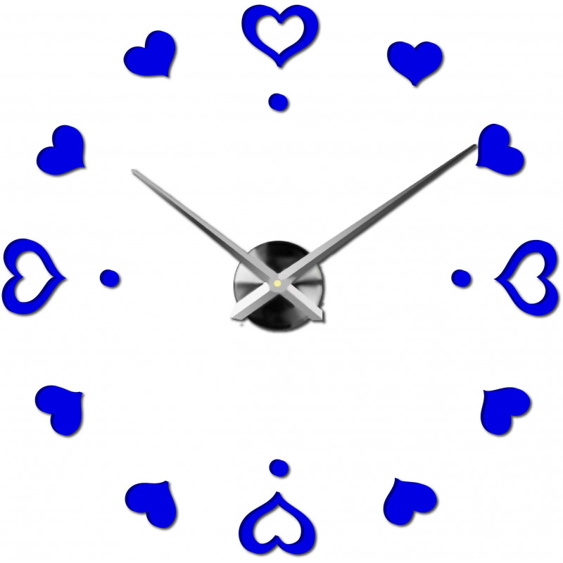 Zegar ścienny samoprzylepny, zegar luksusowy na stencie, zegar plastikowy