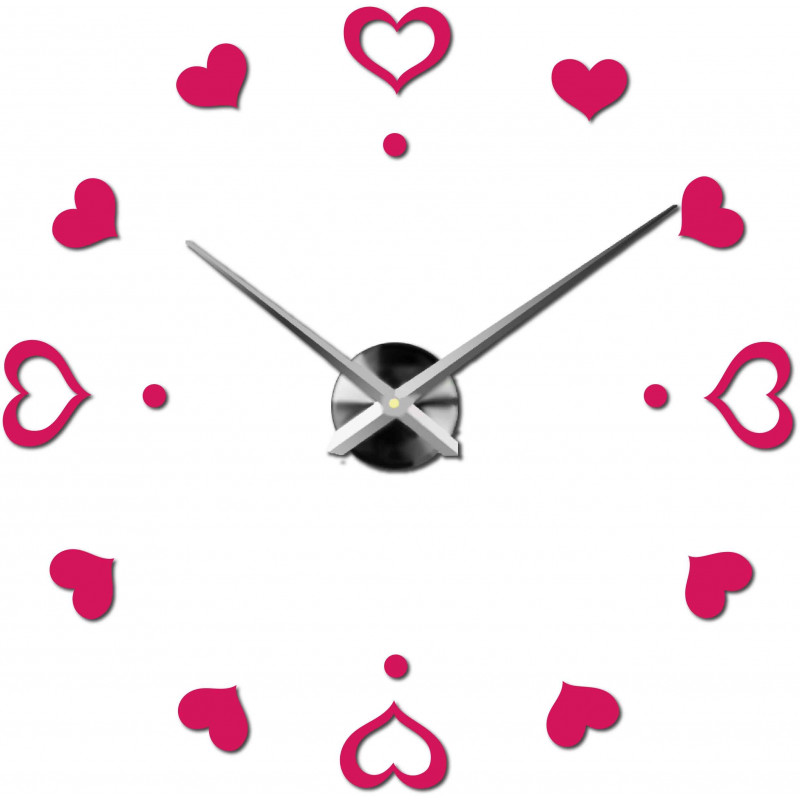 Zegar ścienny samoprzylepny, zegar luksusowy na stencie, zegar plastikowy