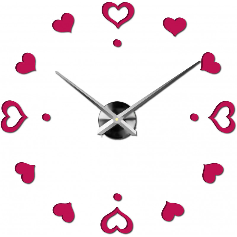 Zegar ścienny samoprzylepny, zegar luksusowy na stencie, zegar plastikowy