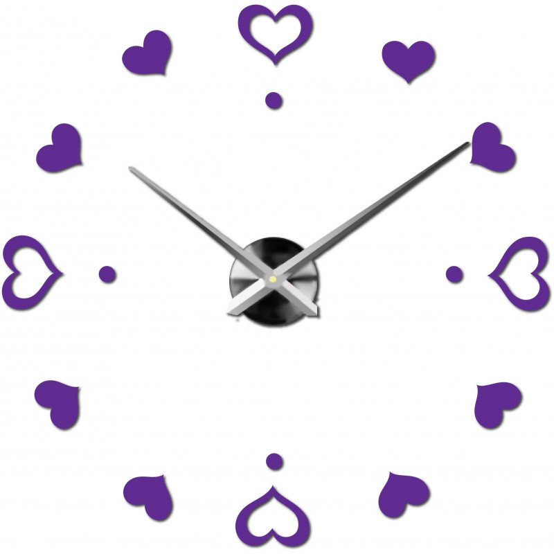 Zegar ścienny samoprzylepny, zegar luksusowy na stencie, zegar plastikowy