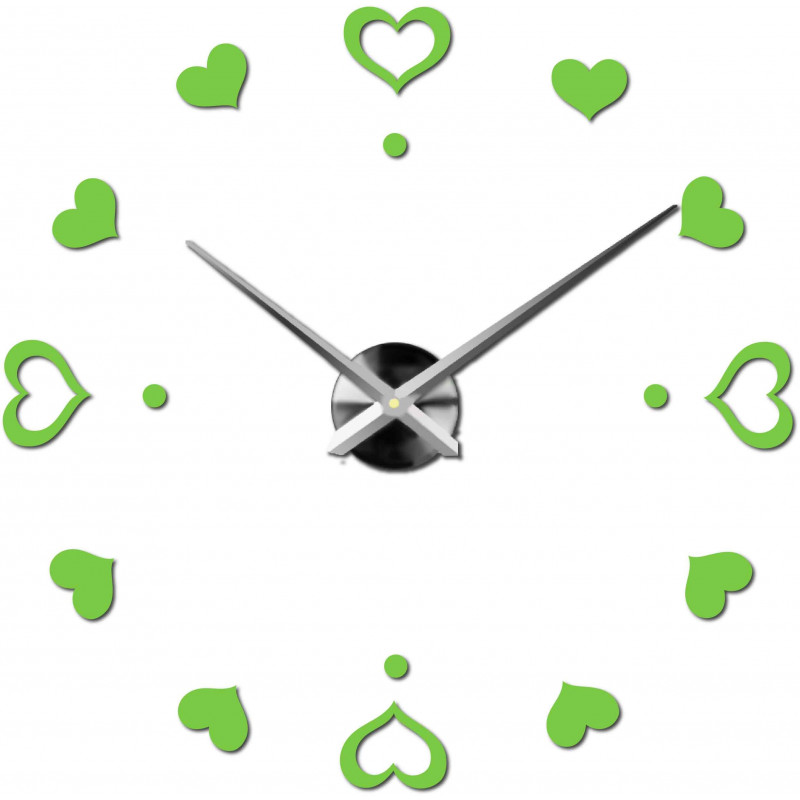 Zegar ścienny samoprzylepny, zegar luksusowy na stencie, zegar plastikowy