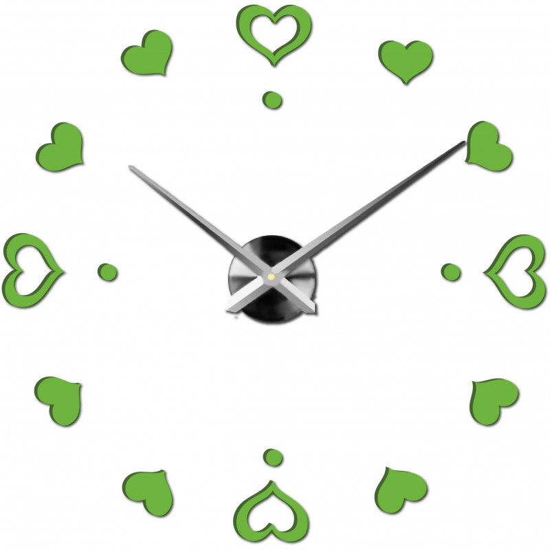 Zegar ścienny samoprzylepny, zegar luksusowy na stencie, zegar plastikowy