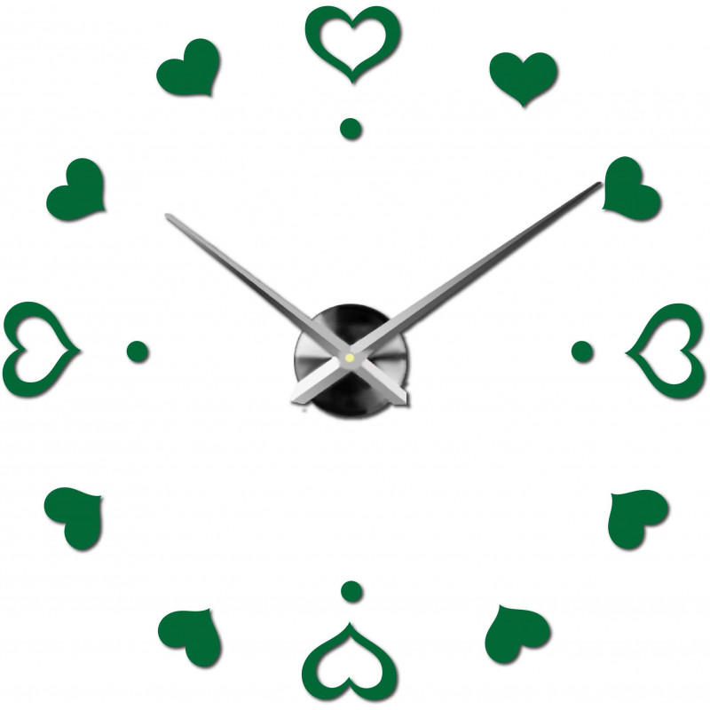 Zegar ścienny samoprzylepny, zegar luksusowy na stencie, zegar plastikowy