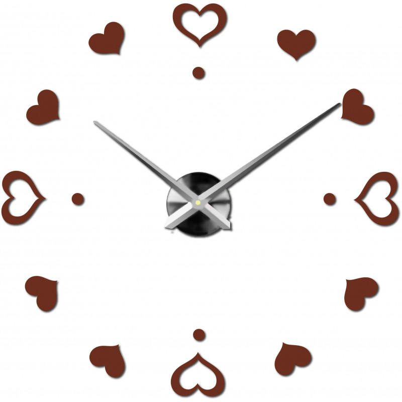 Zegar ścienny samoprzylepny, zegar luksusowy na stencie, zegar plastikowy