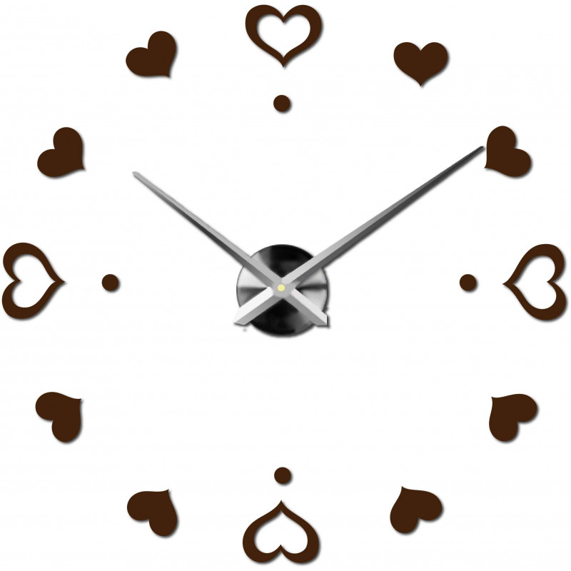 Zegar ścienny samoprzylepny, zegar luksusowy na stencie, zegar plastikowy