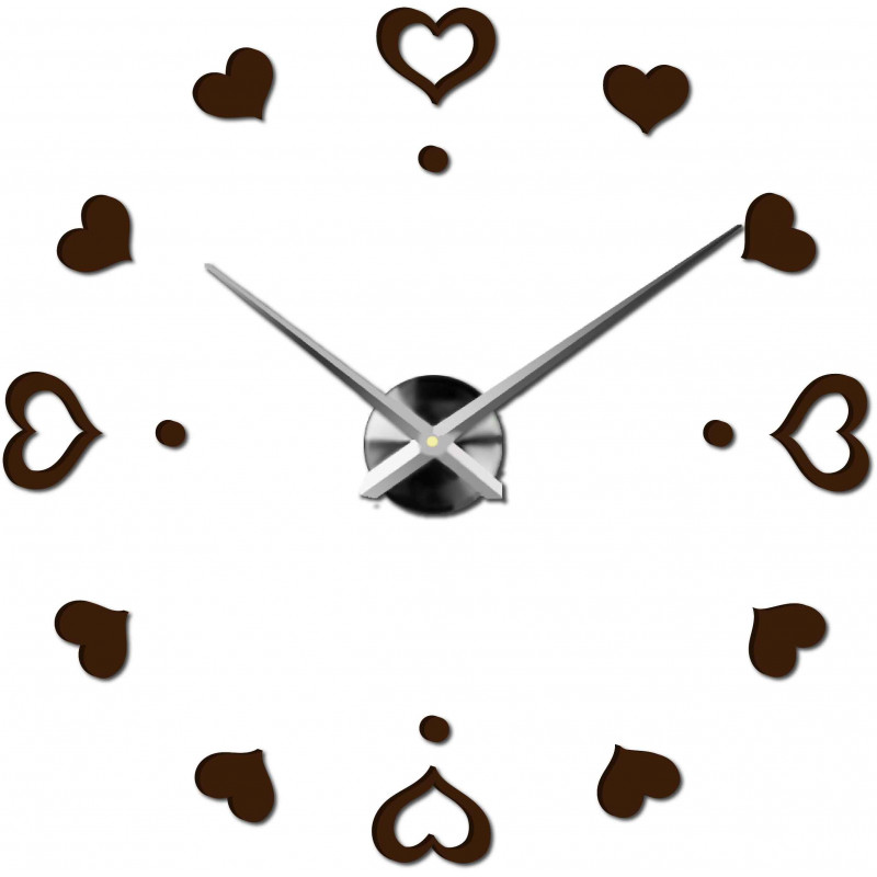 Zegar ścienny samoprzylepny, zegar luksusowy na stencie, zegar plastikowy