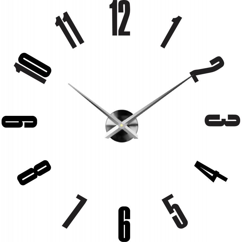 Samoprzylepny zegar ścienny, luksusowy zegar na stencie, zegar plastikowy