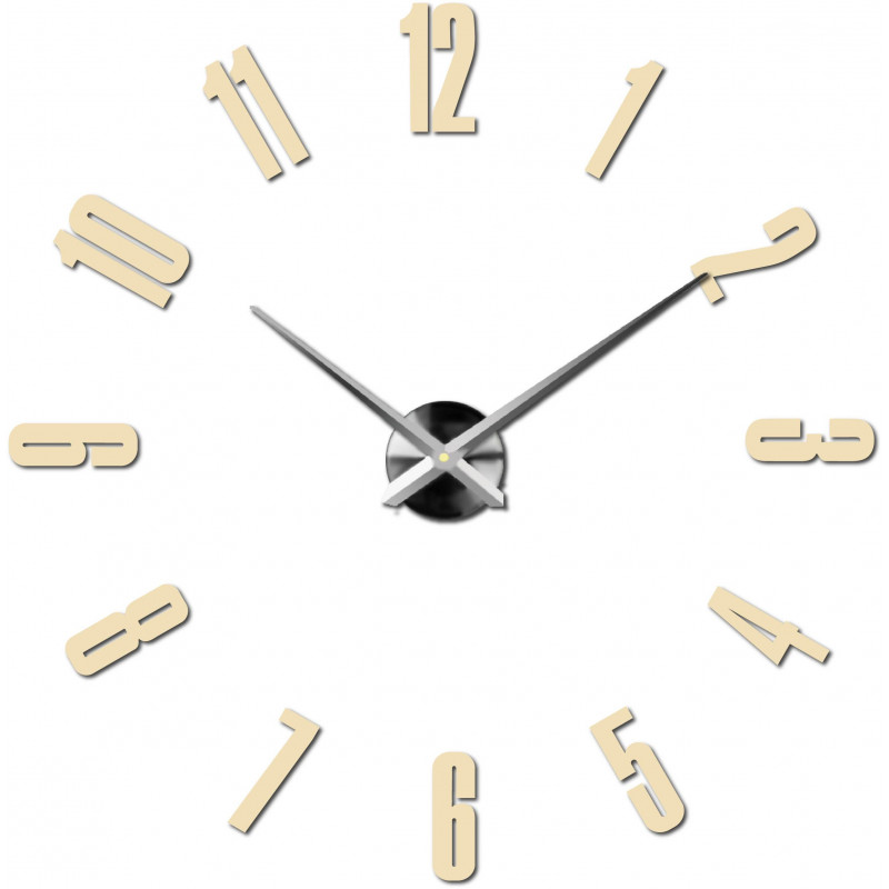 Samoprzylepny zegar ścienny, luksusowy zegar na stencie, zegar plastikowy
