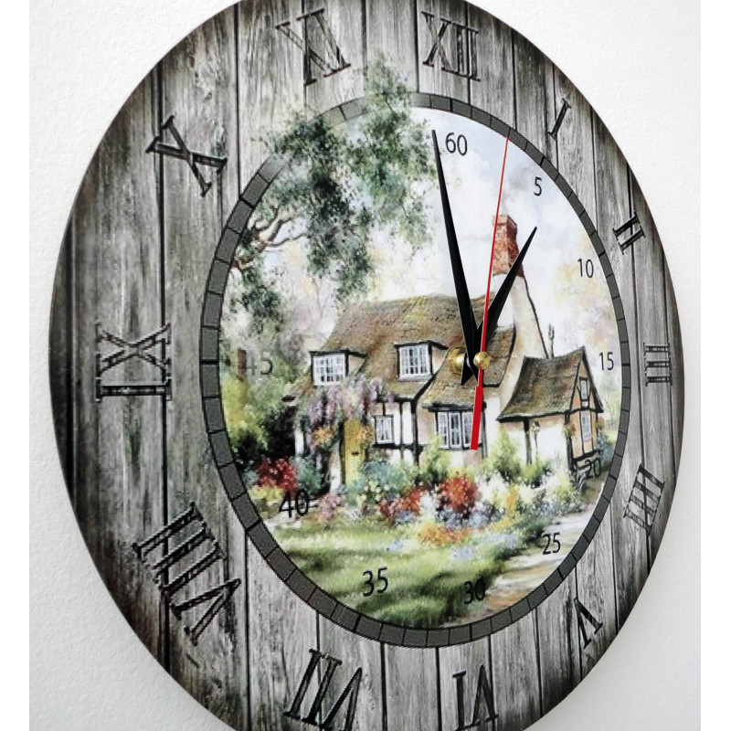 Nowoczesny zegar ścienny, zegar ścienny z drewna, sklejka