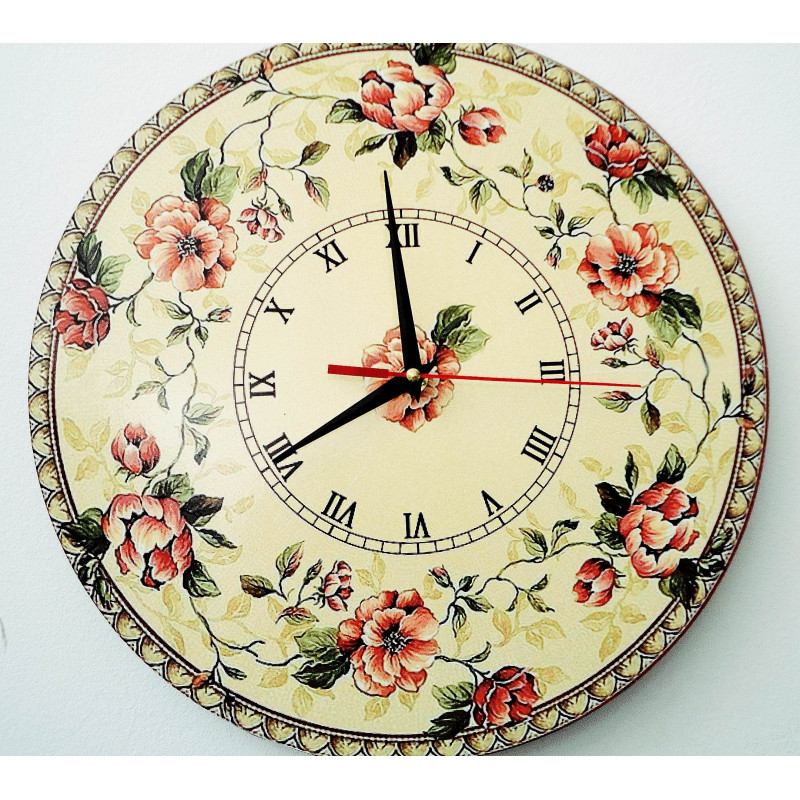 Nowoczesny zegar ścienny, zegar ścienny wykonany z drewna, sklejki