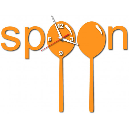 Nowoczesny zegar na ścianie wykonanej z tworzywa sztucznego. Własna produkcja, X-momo Nowoczesny zegar na ścianie wykonanej z tworzywa sztucznego. Własna produkcja, X-momo