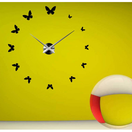 Samoprzylepny zegar ścienny, luksusowy zegar na stencie, zegar plastikowy