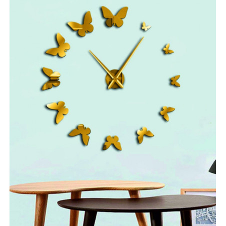 Samoprzylepny zegar ścienny, luksusowy zegar na stencie, zegar plastikowy