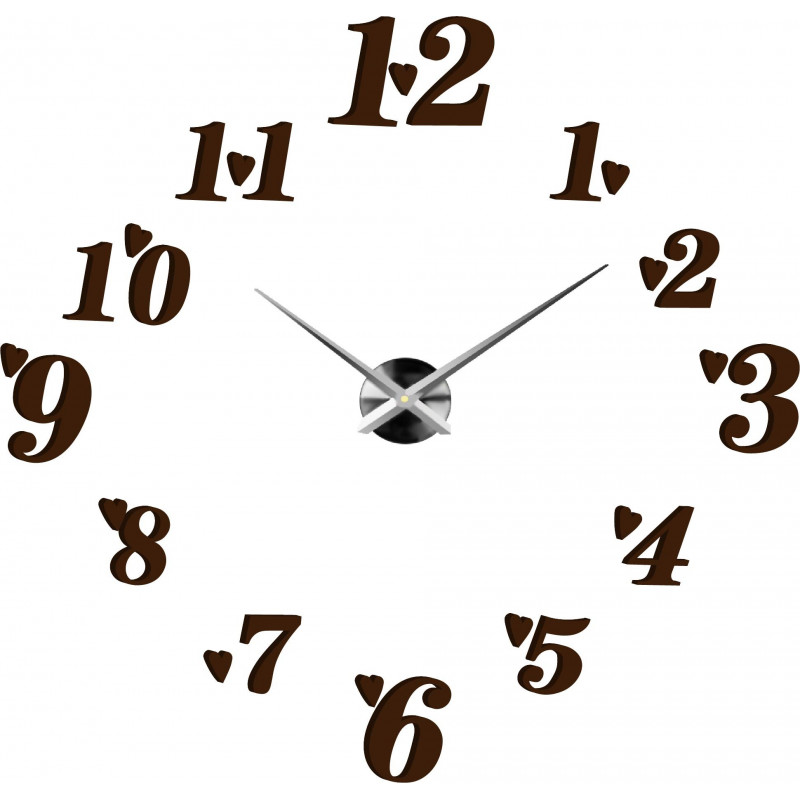 Samoprzylepny zegar ścienny, luksusowy zegar na stencie, zegar plastikowy