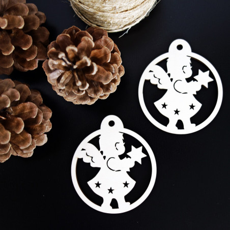 Ozdoby świąteczne z drewna, wymiary: 79x90 mm Ozdoby świąteczne z drewna, wymiary: 79x90 mm