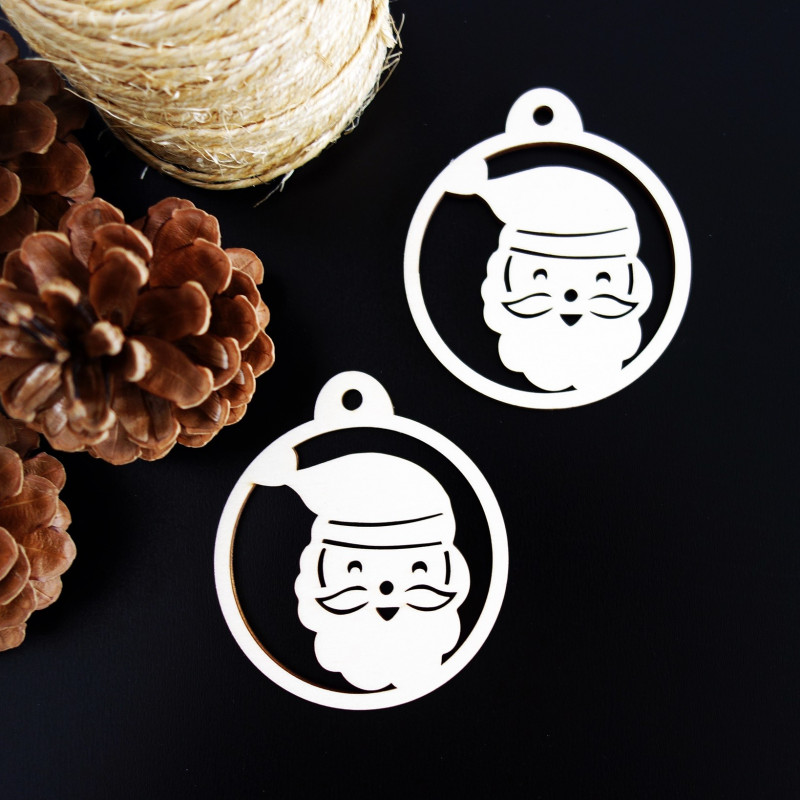 Ozdoba świąteczna - Mikołaj, wymiary: 79x90 mm