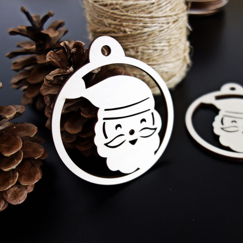 Ozdoba świąteczna - Mikołaj, wymiary: 79x90 mm