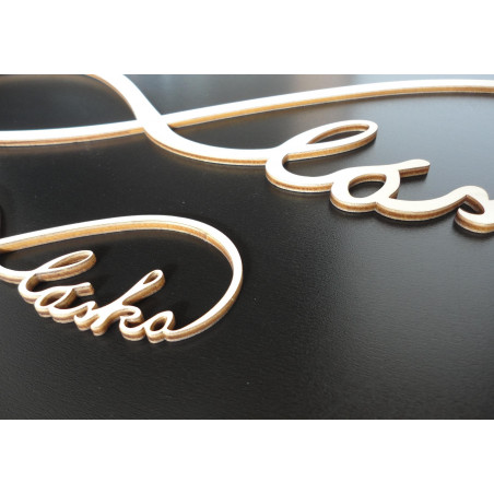 Drewniany napis. Wieczna miłość. Rozmiar: 500 x 164 mm