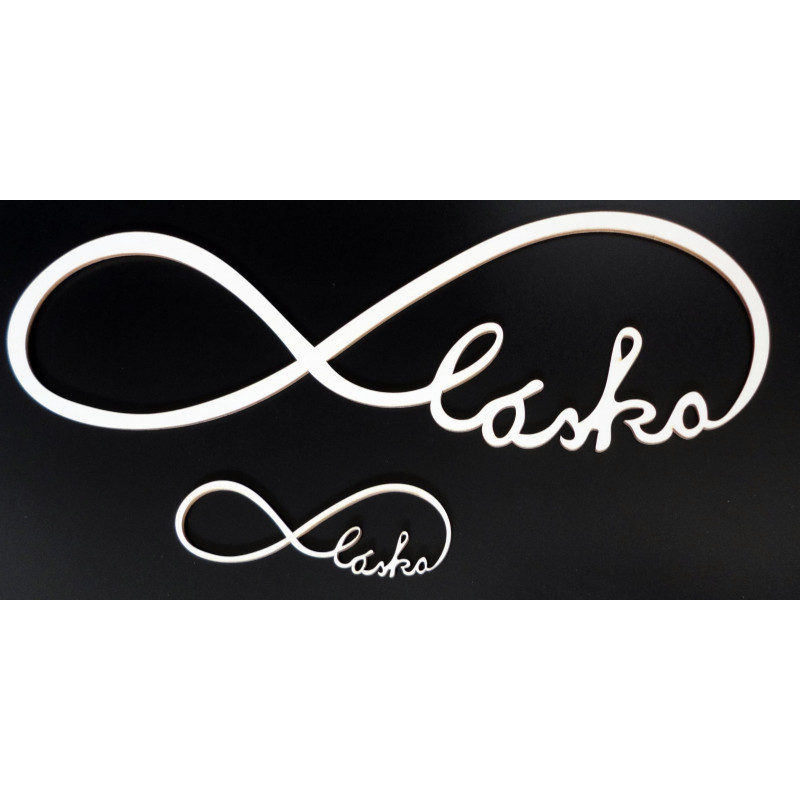 Drewniany napis. Wieczna miłość. Rozmiar: 500 x 164 mm